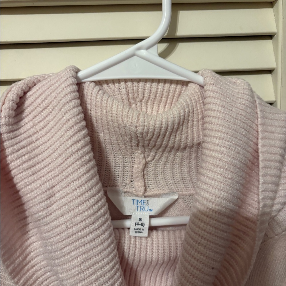 Time and Tru Light Pink Cowl Neck Sweater - Picture 2 of 2